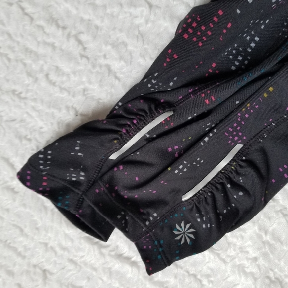Athleta Multi Color Square Print Tights Pocket - Picture 3 of 8